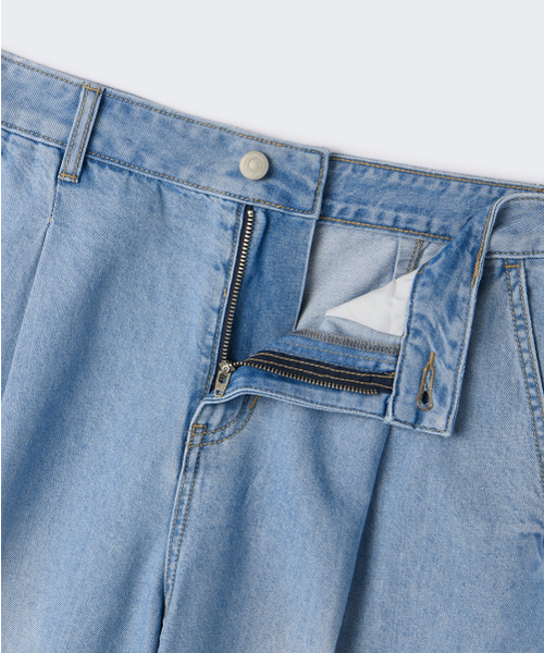MUSINSA STANDARD WOMAN（ムシンサスタンダードウーマン）の「ウィメンズ テンセル ワン タック エクストラ ワイド デニムパンツ [スカイブルー]（デニムパンツ・レディース・その他・24/25/26/27/28/29/30）」の7枚目の写真