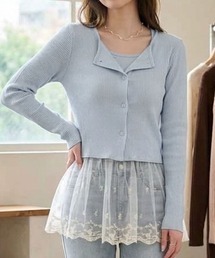 SpRay（スプレイ）の「テレコチュールカーディガンアンサンブル（カーディガン/ボレロ）」