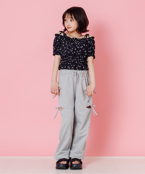 algy（アルジー）の「サイドあきスウェットパンツ（スウェットパンツ・キッズ・ブラック/グレー・160/150/140/130）」の9枚目の写真