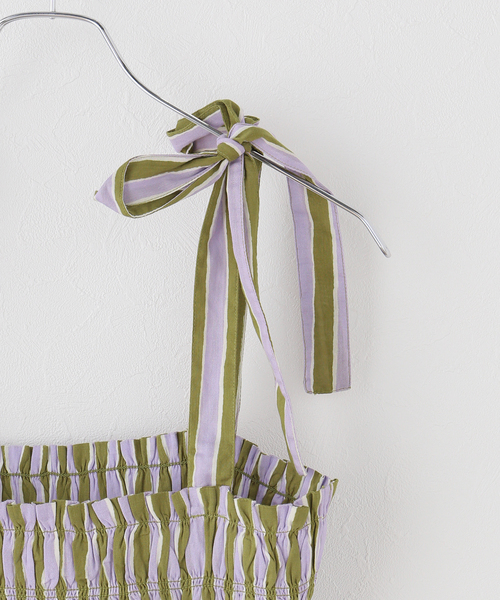 sara mallika(サラ マリカ)の「【SARA MALLIKA/サラマリカ】Cotton Wave Stripe Print Sh:ブラウス(シャツ/ブラウス・レディース・カーキ・FREE)」の3枚目の写真