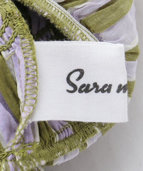 sara mallika(サラ マリカ)の「【SARA MALLIKA/サラマリカ】Cotton Wave Stripe Print Sh:ブラウス(シャツ/ブラウス・レディース・カーキ・FREE)」の5枚目の写真