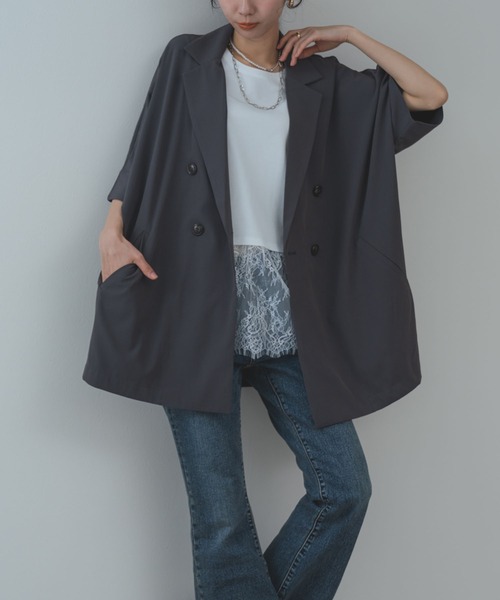 ANNA LUNA（アンナルナ）の「【ANNA LUNA】 レース で 魅せる 大人 の レイヤード ノースリーブ / 袖なし（シャツ/ブラウス・レディース・ブラック/オフホワイト・LARGE/MEDIUM）」の15枚目の写真