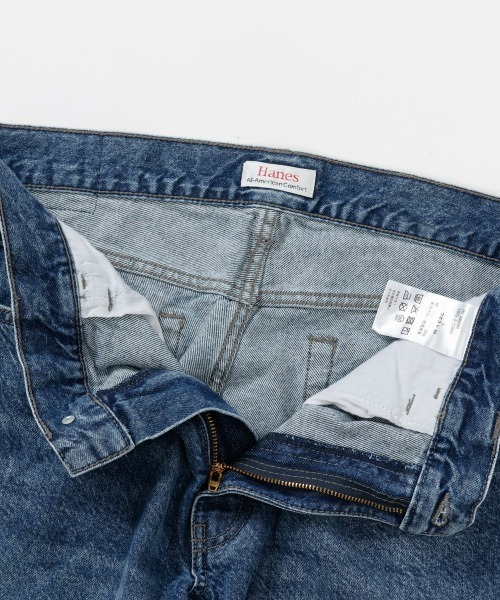 HANES(ヘインズ)の「【Hanes/ヘインズ】メンズ デニムワイドフィット 5ポケット(デニムパンツ・メンズ・ライトブルー/ブルー系1/ネイビー・LARGE/X-LARGE/MEDIUM)」の7枚目の写真