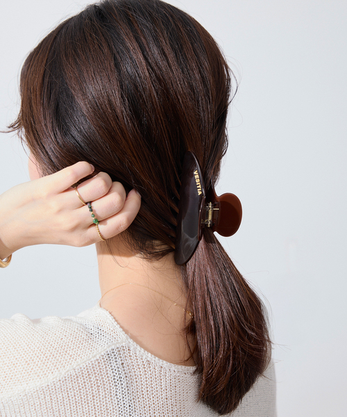 SLOBE IENA(スローブイエナ)の「《追加》VESITIA ヘアバレッタ CLAW CLIPS(バレッタ/ヘアクリップ・レディース・ホワイト/ブラウン/キャメル/ライトグリーン/ピンク・FREE)」の11枚目の写真