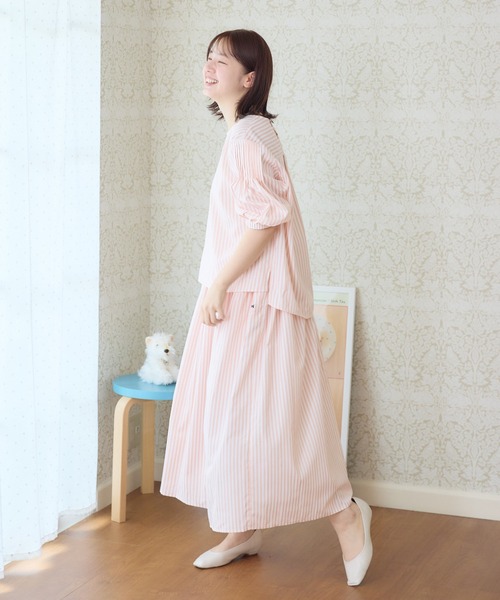 meeny miny(ミーニーマイニー)の「【メゾンテリア】ストライプスカート(スカート・レディース・ブルー/ピンク・M-L/S-M)」の6枚目の写真