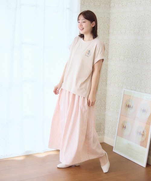 meeny miny(ミーニーマイニー)の「【メゾンテリア】ストライプスカート(スカート・レディース・ブルー/ピンク・M-L/S-M)」の7枚目の写真