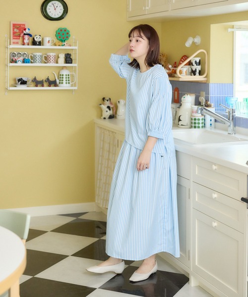 meeny miny(ミーニーマイニー)の「【メゾンテリア】ストライプスカート(スカート・レディース・ブルー/ピンク・M-L/S-M)」の9枚目の写真