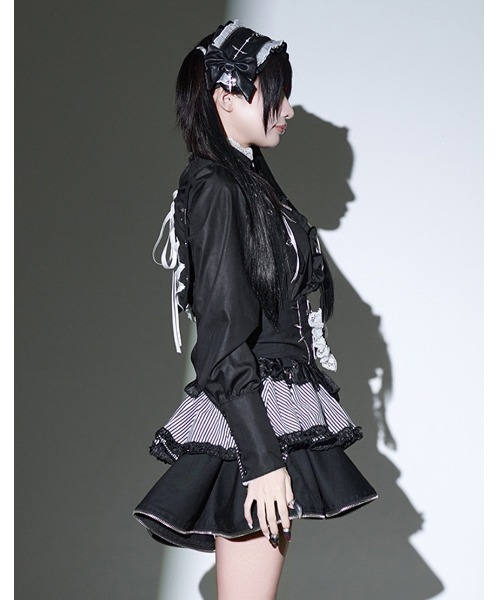 Grrr the Lipper(ガルルザリッパー)の「『Grrr the Lipper/ガルル・ザ・リッパー』御棘嬢園レムネちゃんの拘束吊りスカート(スカート・レディース・ブラック/ブラック×レッド・M/S)」の5枚目の写真