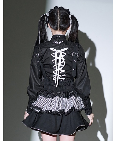 Grrr the Lipper(ガルルザリッパー)の「『Grrr the Lipper/ガルル・ザ・リッパー』御棘嬢園レムネちゃんの拘束吊りスカート(スカート・レディース・ブラック/ブラック×レッド・M/S)」の6枚目の写真