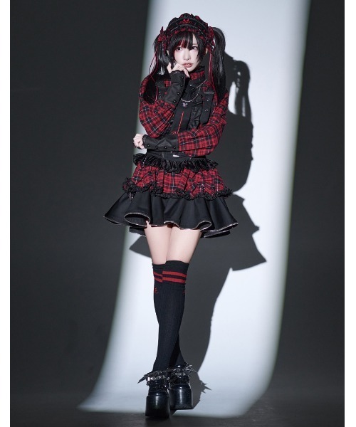 Grrr the Lipper(ガルルザリッパー)の「『Grrr the Lipper/ガルル・ザ・リッパー』御棘嬢園レムネちゃんの拘束吊りスカート(スカート・レディース・ブラック/ブラック×レッド・M/S)」の18枚目の写真