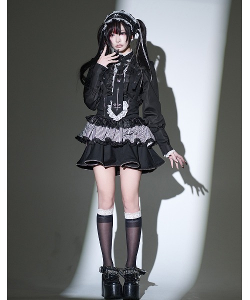 Grrr the Lipper(ガルルザリッパー)の「『Grrr the Lipper/ガルル・ザ・リッパー』御棘嬢園レムネちゃんの拘束吊りスカート(スカート・レディース・ブラック/ブラック×レッド・M/S)」の10枚目の写真