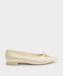 CHARLES & KEITH | Briella ブリエラ サテンキャップトゥ フラット(バレエシューズ)
