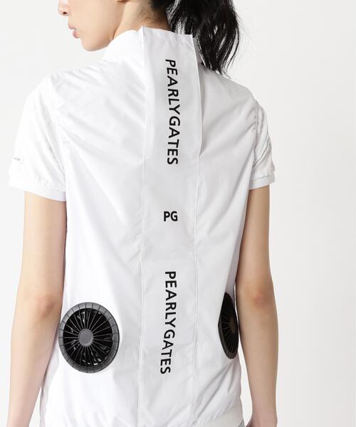 PEARLY GATES(パーリーゲイツ)の「【PEARLY GATES】ファン&ペルチェ付きディンプルメッシュストレッチラミネート(ベスト・レディース・ネイビー/ホワイト・SMALL/MEDIUM/LARGE)」の15枚目の写真