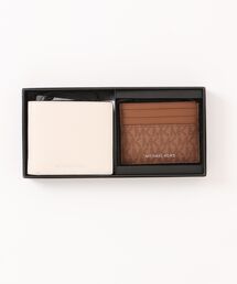 MICHAEL KORS | ぺブルレザー ビルフォード ウォレット & カードケース ギフトセット - MKシグネチャー(札入れ/マネークリップ)