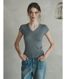 LENINA（レニーナ）の「LONDI v-neck wool knit_GRAY（ニット/セーター）」