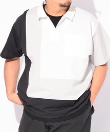 ポロシャツ 半袖 メンズ 大きいサイズ ストレッチ SOLOTEX&カルキュロ L字切替 シャツ B&T CLUB (ビーアンドティークラブ)