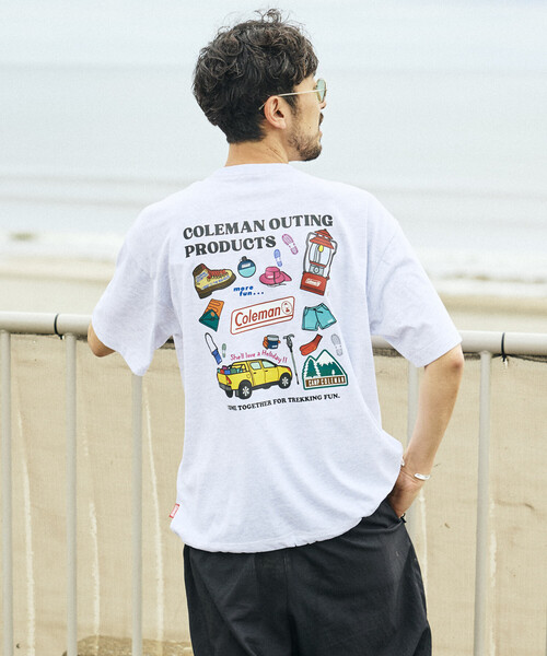 専用まとめ商品　コールマン　パックアウェイコット　エアリズムTシャツ　7着 セール】Coleman/コールマン 別注 Trekking Goods バックプリント