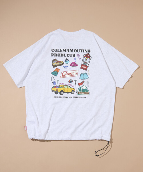 COLEMAN（コールマン）の「Coleman/コールマン 別注 Trekking Goods バックプリント スピンドルTシャツ（Tシャツ/カットソー・メンズ・チャコールグレー/ホワイト/ライトグレー/ブルー・MEDIUM/SMALL/LARGE）」の14枚目の写真
