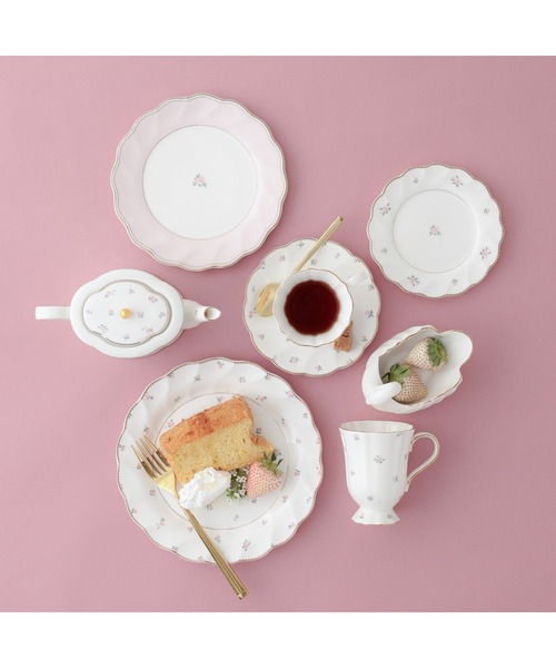クラシックローズ プレート SS ピンク 食器 皿 カフェ 花柄 純喫茶