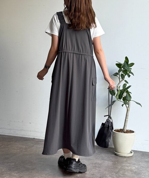 CPCM(シーピーシーエム)の「【2点セット】ストレッチナイロンパッカブルジップワンピース(ワンピース・レディース・ブラック/ベージュ/チャコールグレー・FREE)」の22枚目の写真
