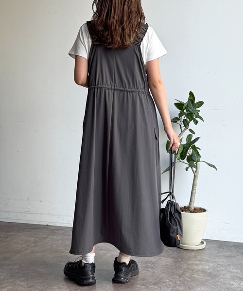 CPCM(シーピーシーエム)の「【2点セット】ストレッチナイロンパッカブルジップワンピース(ワンピース・レディース・ブラック/ベージュ/チャコールグレー・FREE)」の21枚目の写真