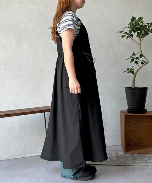CPCM(シーピーシーエム)の「【2点セット】ストレッチナイロンパッカブルジップワンピース(ワンピース・レディース・ブラック/ベージュ/チャコールグレー・FREE)」の13枚目の写真
