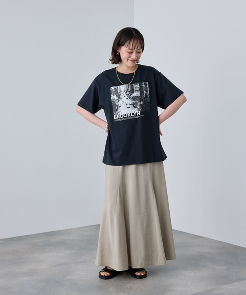 CROSS FUNCTION(クロスファンクション)の「《UV》エブ楽 Brooklynフォトプリント クール Tシャツ【CROSS FUNCTION/クロスファンクション】(Tシャツ/カットソー・レディース・オフホワイト/チャコールグレー・LL/L/M)」の13枚目の写真