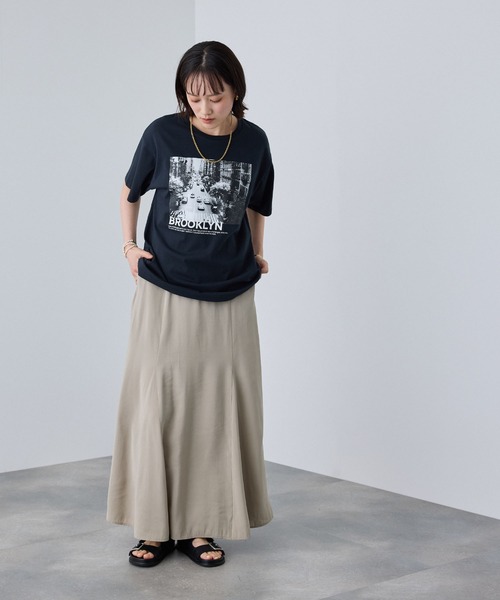 CROSS FUNCTION(クロスファンクション)の「《UV》エブ楽 Brooklynフォトプリント クール Tシャツ【CROSS FUNCTION/クロスファンクション】(Tシャツ/カットソー・レディース・オフホワイト/チャコールグレー・LL/L/M)」の12枚目の写真