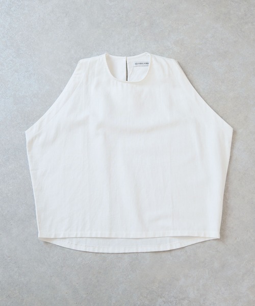 STELLA FISH（ステラフィッシュ）の「変形ショルダーノースリーブトップス（Tシャツ/カットソー・レディース・ブラック/オフホワイト/ベージュ・FREE）」の9枚目の写真