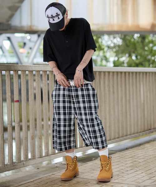 WEGO(ウィゴー)の「WEGO/【26年春夏新作】バギーチェックショーツ(その他パンツ・メンズ・レッド系その他2/ブラック系その他2・MEDIUM/LARGE)」の3枚目の写真