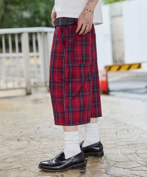 WEGO(ウィゴー)の「WEGO/【26年春夏新作】バギーチェックショーツ(その他パンツ・メンズ・レッド系その他2/ブラック系その他2・MEDIUM/LARGE)」の15枚目の写真