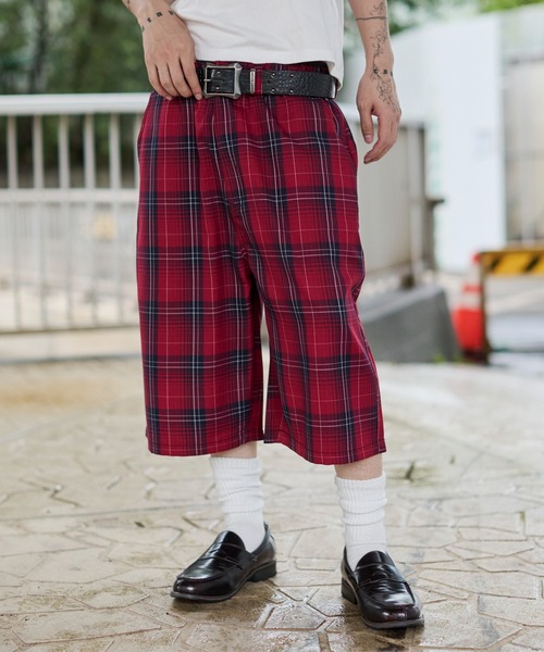 WEGO(ウィゴー)の「WEGO/【26年春夏新作】バギーチェックショーツ(その他パンツ・メンズ・レッド系その他2/ブラック系その他2・MEDIUM/LARGE)」の17枚目の写真
