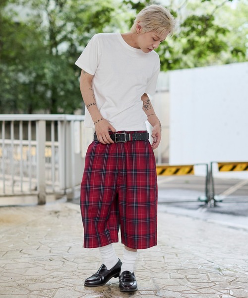 WEGO(ウィゴー)の「WEGO/【26年春夏新作】バギーチェックショーツ(その他パンツ・メンズ・レッド系その他2/ブラック系その他2・MEDIUM/LARGE)」の18枚目の写真