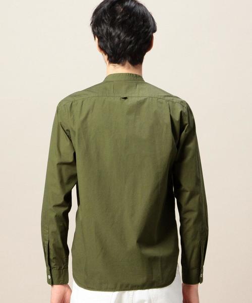 MHL.（エムエイチエル）の「＜MHL.＞ 11 POPLIN N/C SHT/シャツ（シャツ/ブラウス・メンズ・ホワイト/オリーブ・LARGE/MEDIUM）」の3枚目の写真