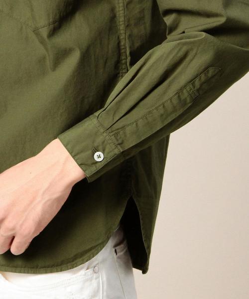 MHL.（エムエイチエル）の「＜MHL.＞ 11 POPLIN N/C SHT/シャツ（シャツ/ブラウス・メンズ・ホワイト/オリーブ・LARGE/MEDIUM）」の9枚目の写真