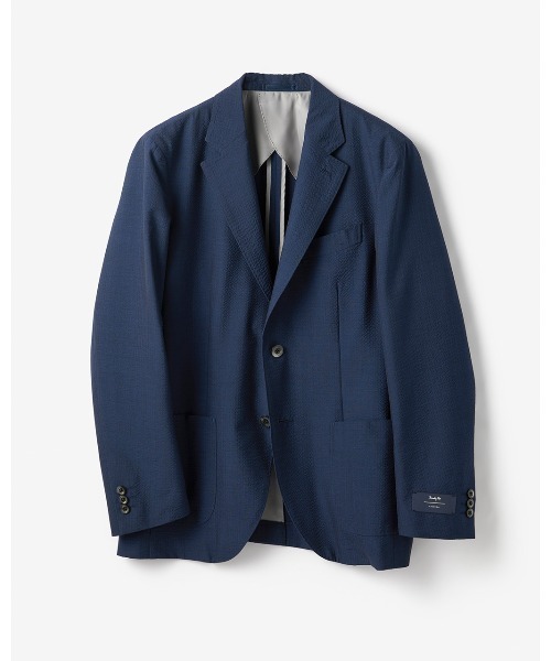 DoCLASSE( ドゥクラッセ)の「MARZOTTO(マルゾット)サッカーJK(テーラードジャケット・メンズ・ネイビー/ダークグリーン/ライトブルー/ベージュ・LL/M/L/S/3L)」の4枚目の写真