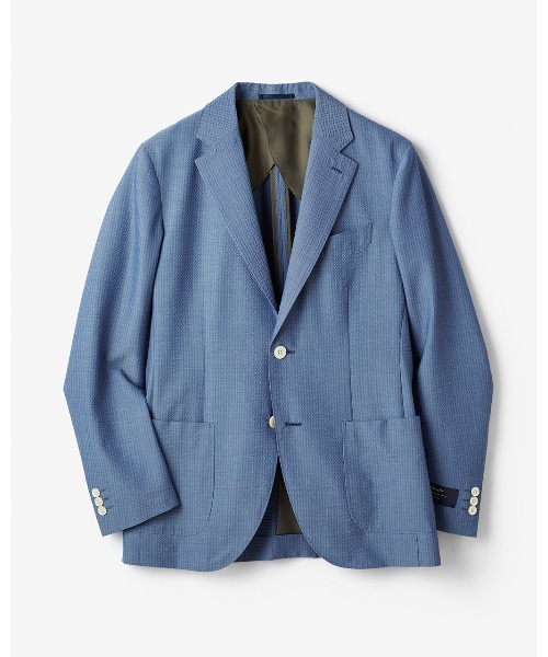 DoCLASSE( ドゥクラッセ)の「MARZOTTO(マルゾット)サッカーJK(テーラードジャケット・メンズ・ネイビー/ダークグリーン/ライトブルー/ベージュ・LL/M/L/S/3L)」の3枚目の写真