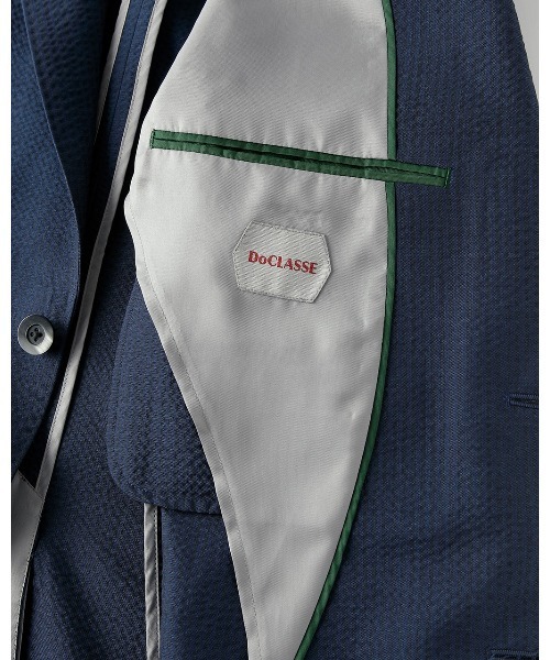 DoCLASSE( ドゥクラッセ)の「MARZOTTO(マルゾット)サッカーJK(テーラードジャケット・メンズ・ネイビー/ダークグリーン/ライトブルー/ベージュ・LL/M/L/S/3L)」の13枚目の写真