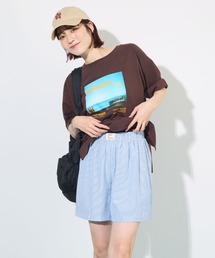 ABYS | オリジナルタグ付きストライプショートパンツ(その他パンツ)