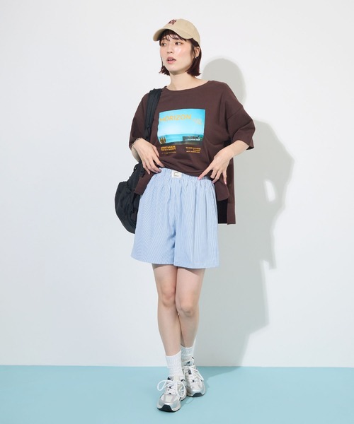 ABYS(アビス)の「オリジナルタグ付きストライプショートパンツ(その他パンツ・レディース・ネイビー/ブルー・FREE)」の11枚目の写真