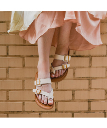 JESUS SANDAL ナザレ ソフトレザー ストラップサンダル 2cm -JOW105(4カラー)