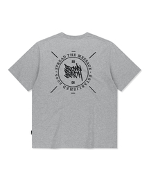 STAMP TAG TEE - MELANGE GREY