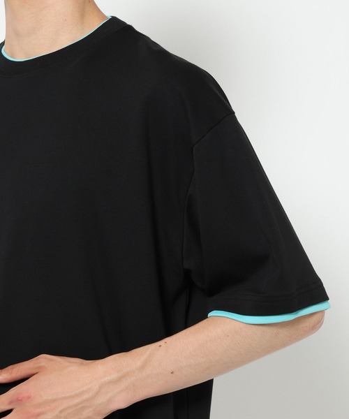 LAKOLE（ラコレ）の「クリーン配色レイヤー / 884248（Tシャツ/カットソー・メンズ・ホワイト/ブラック/イエロー・MEDIUM/LARGE）」の20枚目の写真