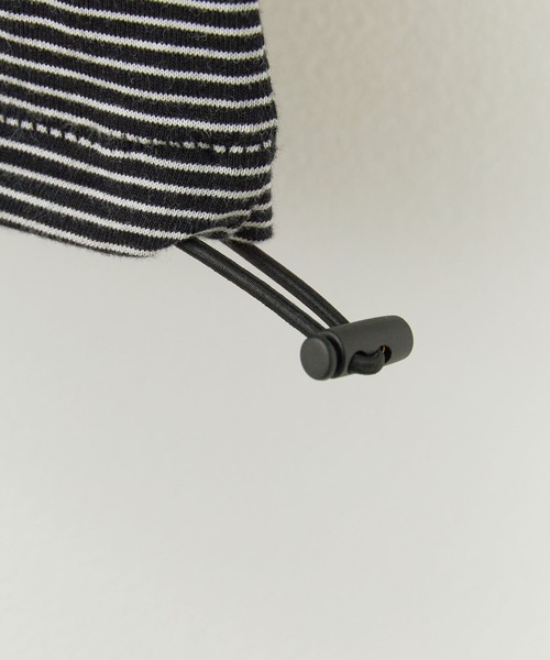 Healthknit(ヘルスニット)の「Healthknit/ヘルスニット Narrow Border Jersey Wide Crew S/S ナローボーダー ワイドクルーネック半袖Tシャツ 抗菌防臭 細ボーダー オーバーサイズ メンズ 2026年 夏 夏服(Tシャツ/カットソー・メンズ・ブラック/ベージュ/ブルー/ナチュラル・M/L/XL)」の7枚目の写真