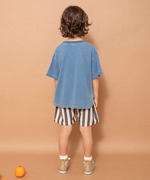 BRANSHES(ブランシェス)の「【おそろい】先染めストライプハーフパンツ(その他パンツ・キッズ・ブルー/チャコールグレー・150/80/110/90/140/130/100/120)」の16枚目の写真