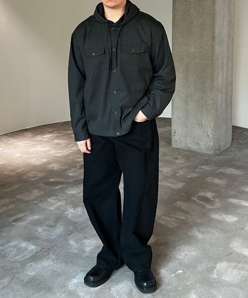 ALYSS（アリス）の「ピンストライプレイヤーフードジャケット[チャコール]（その他アウター・メンズ・その他・MEDIUM/LARGE/X-LARGE）」の3枚目の写真