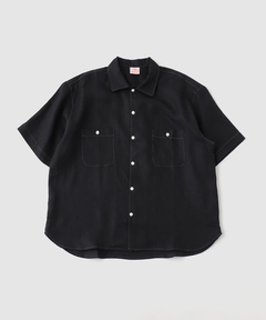 オーバーサイズ フィット リネン ショートスリーブ シャツ（シャツ