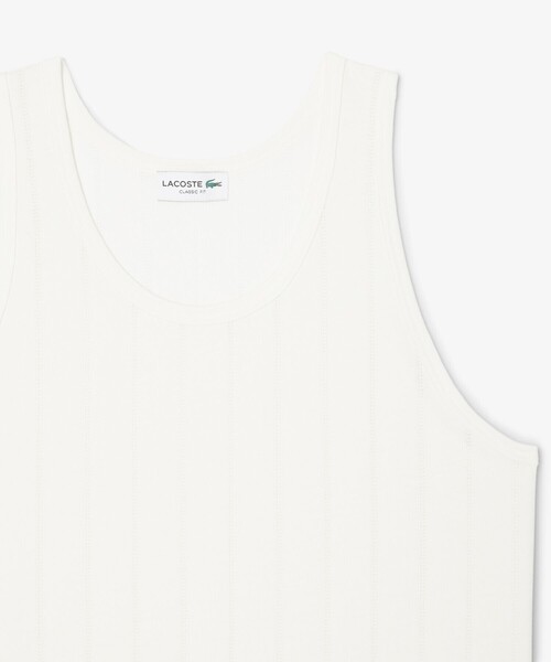 LACOSTE(ラコステ)の「針抜きストライプタンクトップ(タンクトップ・メンズ・オフホワイト・3/5/4)」の5枚目の写真