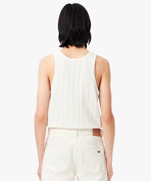 LACOSTE(ラコステ)の「針抜きストライプタンクトップ(タンクトップ・メンズ・オフホワイト・3/5/4)」の8枚目の写真