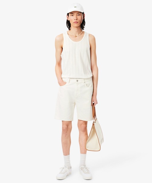 LACOSTE(ラコステ)の「針抜きストライプタンクトップ(タンクトップ・メンズ・オフホワイト・3/5/4)」の10枚目の写真